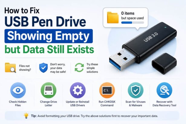 Methods to Fix USB Pen Drive that Shows Empty Even When Data Exists Within